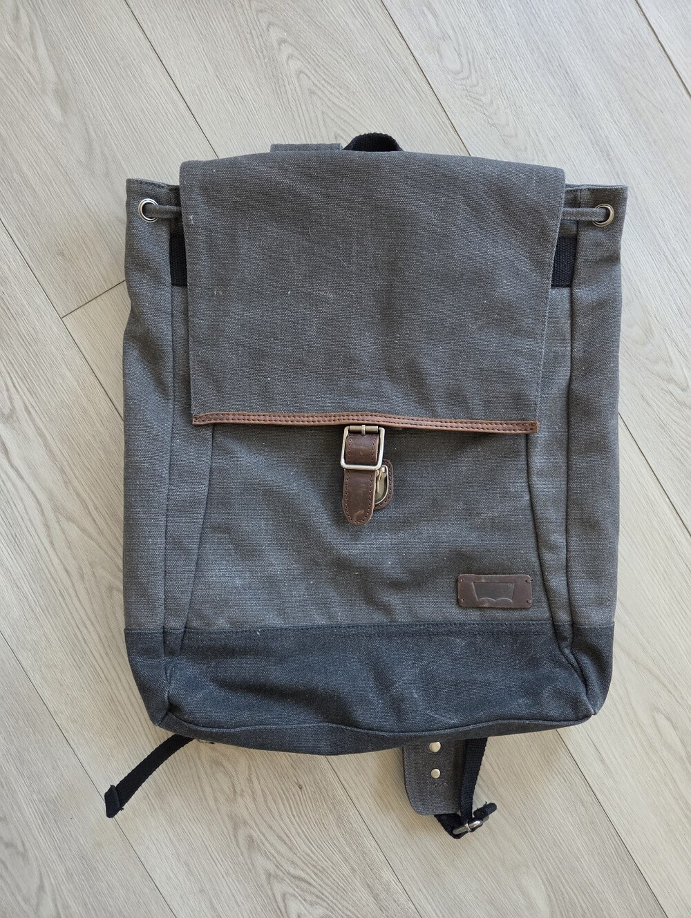 Levi's Heritage Rucksack Backpack Cotton Canvas With Leather Detailing 25L
